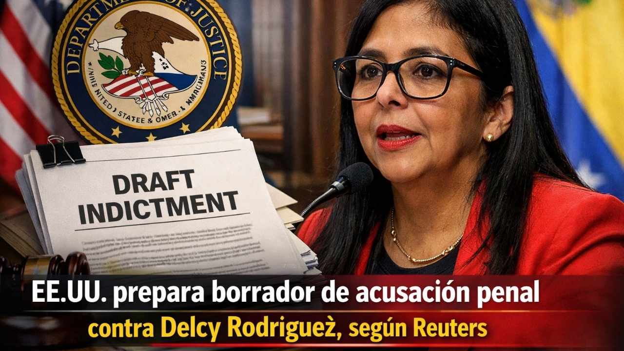 EE.UU. prepara borrador de acusación penal contra Delcy Rodríguez, según Reuters