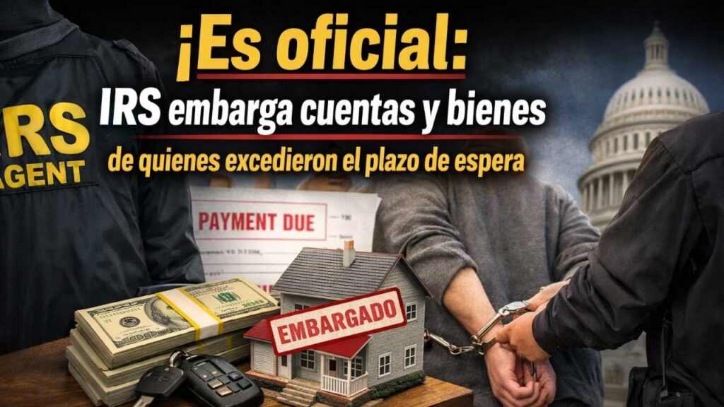 Es oficial: IRS embarga cuentas y bienes de quienes excedieron el plazo de espera